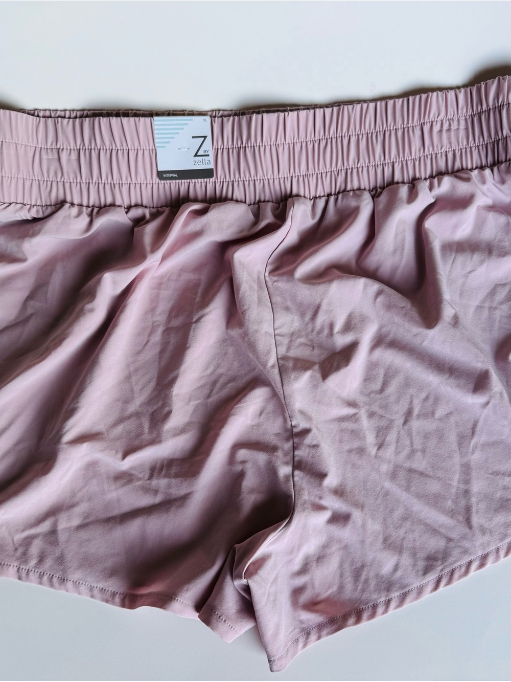 Zella Light Pink Athletic Elastic-Waist Shorts